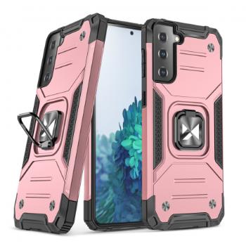 MG Ring Armor plastový kryt na Samsung Galaxy S22, ružový
