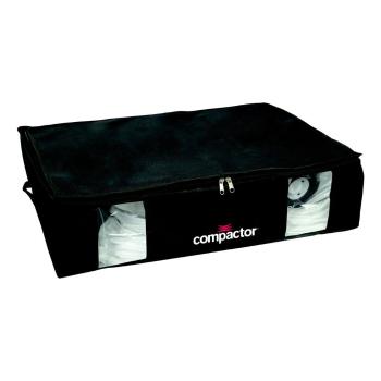 Čierny úložný box s vákuovým obalom Compactor Black Edition, objem 145 l