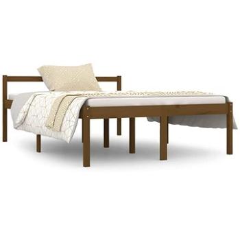 Rám postele medovo hnedý masívna borovica 140 × 190 cm, 810597