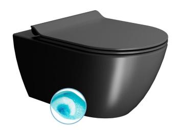 GSI - PURA závesná WC misa, Swirlflush, 36x55 cm, čierna dual-mat 881526