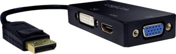 LogiLink CV0109  adaptér [1x zástrčka DisplayPort - 1x DVI zásuvka 24+1-pólová, HDMI zásuvka, VGA zásuvka] čierna