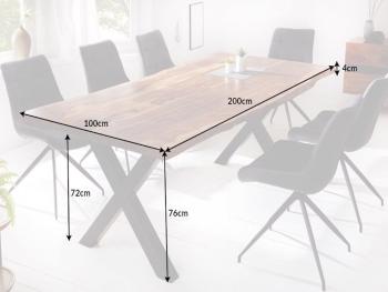 Jedálenský stôl ATLAS Dekorhome 200x100x76 cm