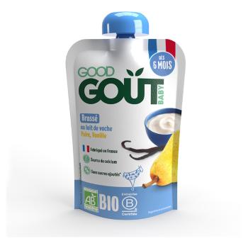 GOOD GOUT Vanilkový jogurt s hruškou od 6.měsíců BIO 90 g