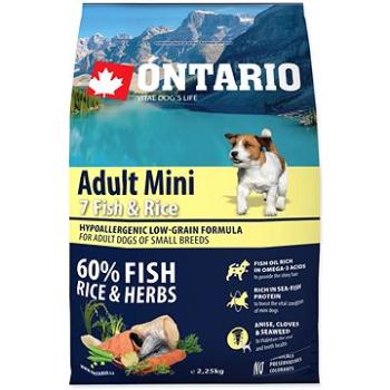 Ontario Adult Mini Fish & Rice 2,25 kg (8595091780150)