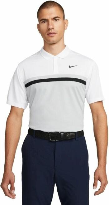Nike Dri-Fit Victory Color-Blocked Mens Polo Shirt White/Light Smoke Grey/Black/Black 3XL