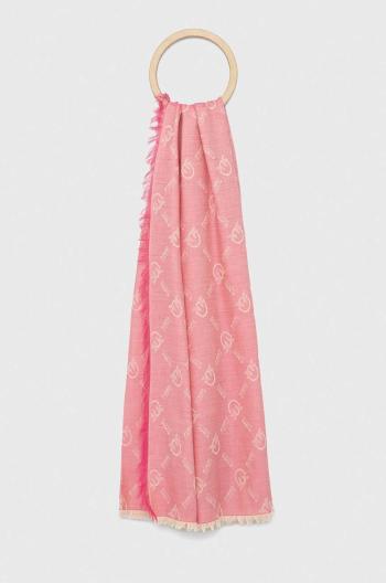 Šál Pinko dámsky, ružová farba, vzorovaný