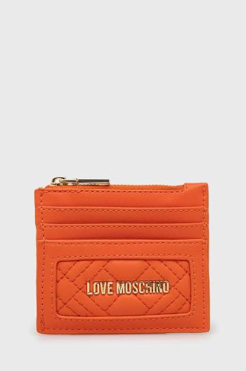 Puzdro na karty Love Moschino oranžová farba