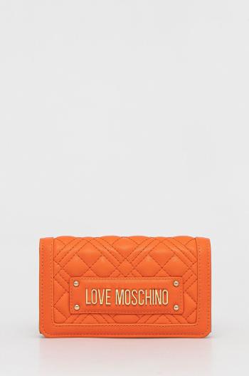 Peňaženka Love Moschino dámsky, oranžová farba