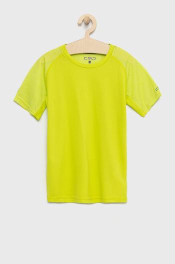 Detské tričko CMP zelená farba, jednofarebný