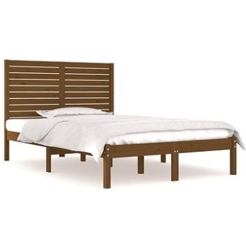 Rám postele medovo hnedý masívne drevo 140 × 190 cm, 3104591