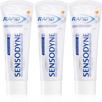 Sensodyne Rapid Whitening bieliaca zubná pasta pre citlivé zuby 3x75 ml