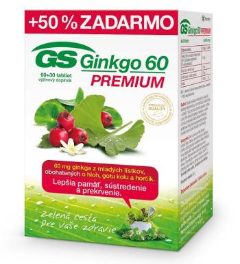 GS Ginkgo Premium 60, 90 tabliet
