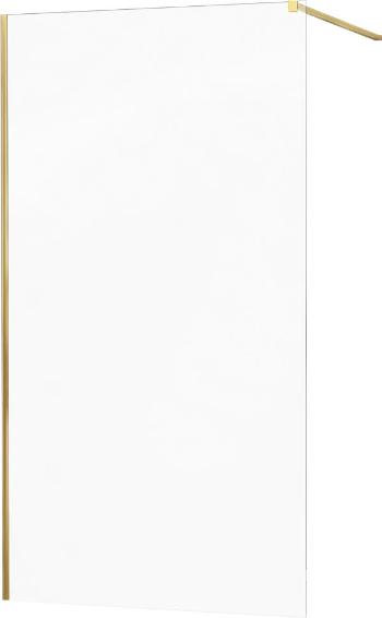 MEXEN/S - KIOTO Sprchová zástena WALK-IN 130x200 cm 8 mm, zlatá, transparent 800-130-101-50-00