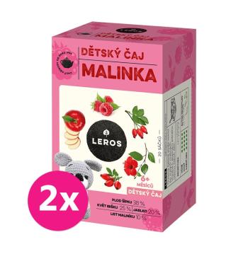 2x LEROS Čaj detský Malinka 20x2g