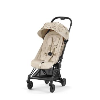 CYBEX Kočík golfový Coya Matt Black Simply Flowers Beige Platinum