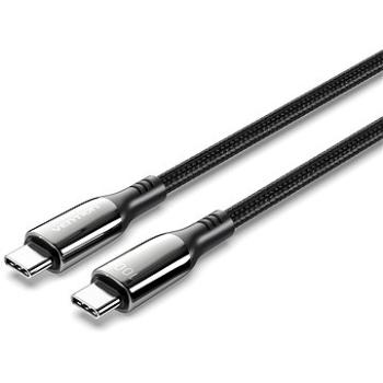 Vention Cotton Braided USB-C 2.0 5A Cable 1.2 m Black Zinc Alloy Type (CTKBAV)