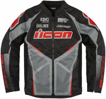 ICON - Motorcycle Gear Hooligan Ultrabolt™ Jacket Black M Textilná bunda