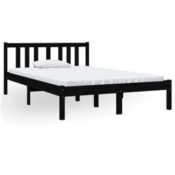 Rám postele čierny masívne drevo 120 × 190 cm Small Double, 814858