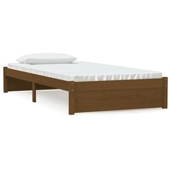 Rám postele medovo hnedý masívne drevo 100 × 200 cm, 814942