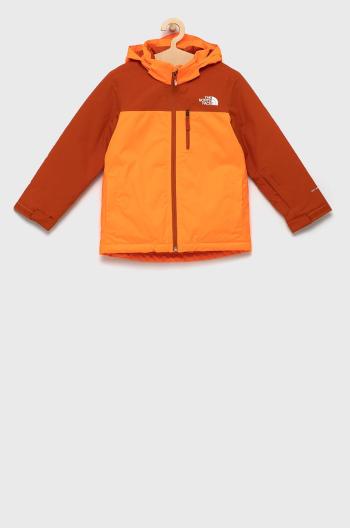 Detská bunda The North Face oranžová farba