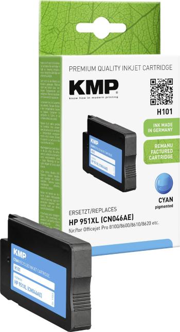 KMP Ink náhradný HP 951XL kompatibilná  zelenomodrá H101 1723,4003