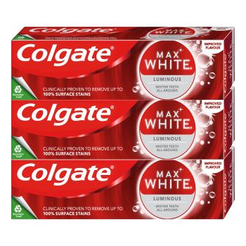 COLGATE Max White Luminous Zubná pasta 3 x 75 ml