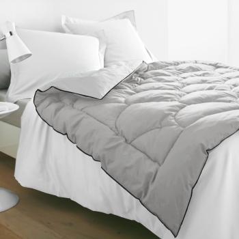 Blancheporte Dvojfarebná obojstranná deka sivá+biela 150x170cm