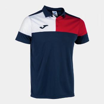 CREW V SHORT SLEEVE POLO NAVY RED WHITE M