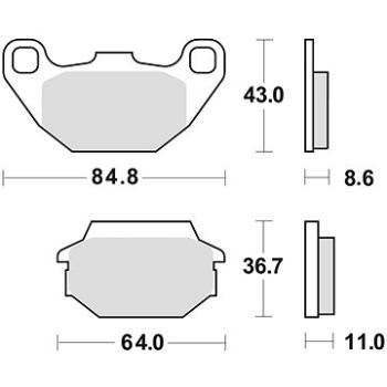 Braking brzdové doštičky (semi-metalická zmes SM1) (2 ks) M501 – 171 (M501-171)