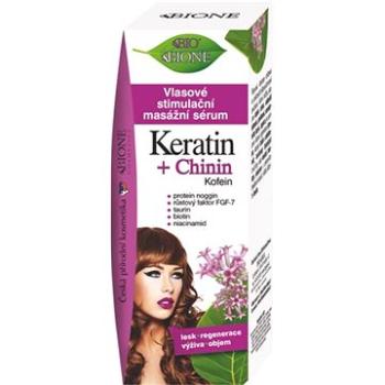 BIONE COSMETICS Bio Chinín a Keratín Vlasové stimulačné masážne sérum 215 ml (8595061612887)