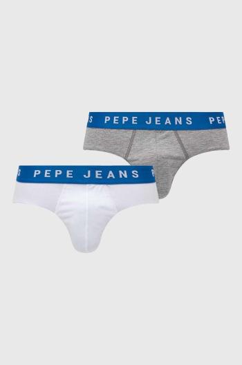 Slipy Pepe Jeans 2-pak pánske, šedá farba