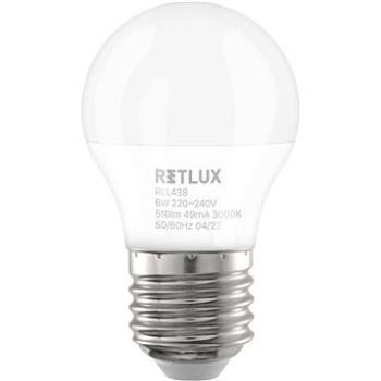 RETLUX RLL 438 G45 E27 miniG 6 W WW