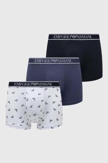 Boxerky Emporio Armani Underwear 3-pak pánske, tmavomodrá farba