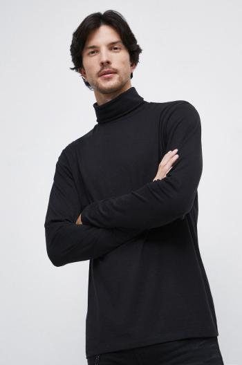 Tričko s dlhým rukávom Medicine pánske, čierna farba, jednofarebné