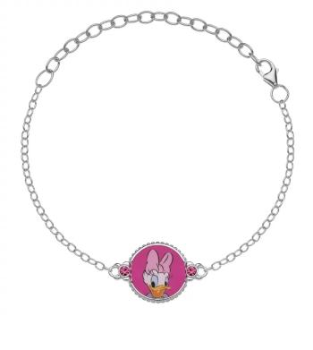 Disney Pôvabný strieborný náramok Daisy Duck BS00021SRPL-5