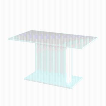 Jedálenský stôl, biela, 138x79 cm, OLYMPA P1, poškodený tovar