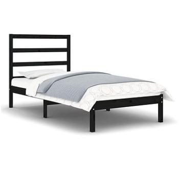 Rám postele čierny masívne drevo 75 × 190 cm Small Single, 3104897