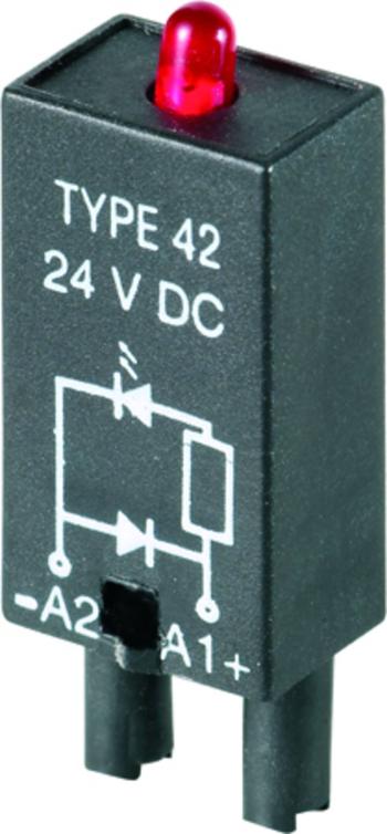 Weidmüller zasúvací modul s diódou s LED diódou, S nulovou diódou RIM 2 6/24VDC Farby svetla (LED svietidlo): červená