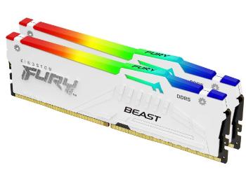 KINGSTON DIMM DDR5 (Kit of 2) FURY Beast White RGB XMP 32GB 5200MT/s CL40