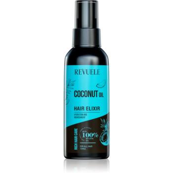 Revuele Coconut Oil Hair Elixir bezoplachový elixír pre tepelnú úpravu vlasov 120 ml