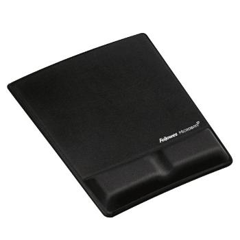 Podložka pod myš a zápästie Fellowes Health-V, ergonomická, penová, čierna, 28x23 cm, 1.9-3.5 cm, Fellowes, textilný povrch