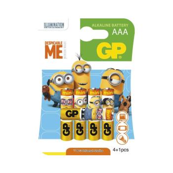 GP ALKALICKE BATERIE MINIONS AAA, 4+1KS BLISTER, B0911M5