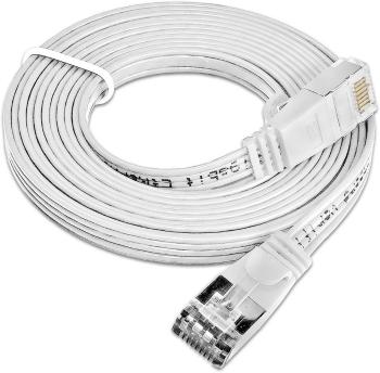 Slim Wirewin PKW-STP-SLIM-KAT6 0.25 WS RJ45 sieťové káble, prepojovacie káble CAT 6 U/FTP 25.00 cm biela plochý 1 ks
