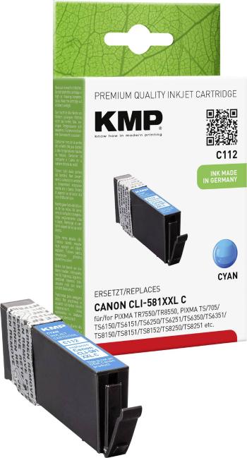 KMP Ink náhradný Canon CLI-581C XXL kompatibilná  zelenomodrá C112 1578,0203