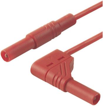 4 mm safety test lead, plugs straight/angled, 2,5 mm², 50 cm