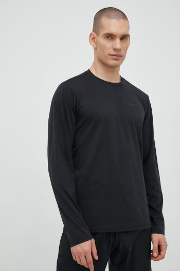 Športové tričko s dlhým rukávom Marmot Crossover čierna farba, jednofarebné