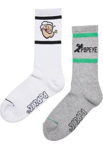 Mr. Tee Popeye Socks 2-Pack heathergrey/white - 39–42