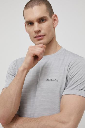 Športové tričko Columbia Zero Rules šedá farba, jednofarebné