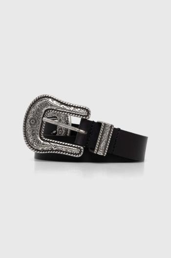 Kožený opasok Pepe Jeans SARA BELT dámsky, čierna farba, PL020842