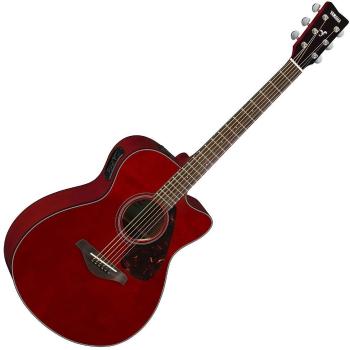 Yamaha FSX800C Ruby Red Elektroakustická gitara Jumbo